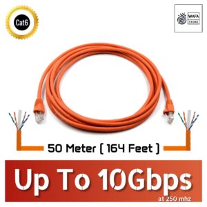 Home cat6 indoor ethernet network cable 50 meter | 10gbps high speed rj45 lan cable