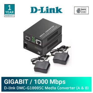 D-Link DMC-G1000SC Gigabit Media Converter A+B Pair | 1000Mbps
